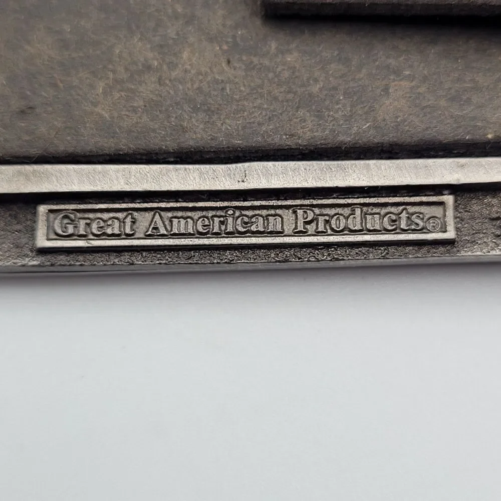 1988 Old World Pewter Firefighter Photo Frame Dalmation Axe Hat Wallet Size USA